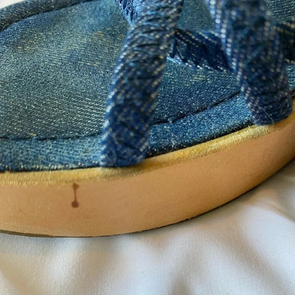 No Rules Plateform heels jeans sole and floral pattern size 7 - Picture 3 of 5